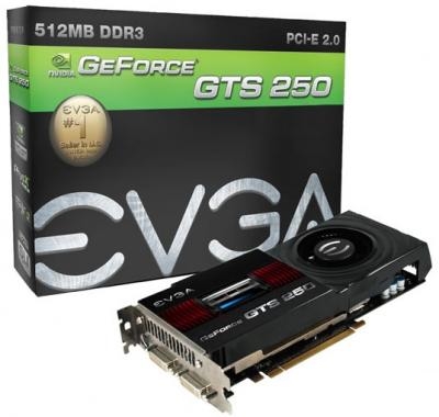 Karta graficzna EVGA GeForce GTS 250 512MB DDR3 256bit 2xDVI DX10 PCI-E x16
