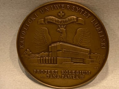 MEDAL PLAKIETA KATOLICKI UNIWERSYTET LUBELSKI WIZYTA J.PAWŁA II 1987 R