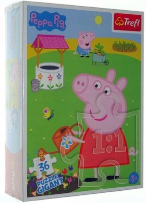 PUZZLE TREFL ŚWINKA PEPPA GIGANT 36 EL MEGA