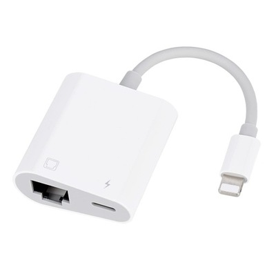 ADAPTER DLA IPHONE LIGHTNING DO ETHERNET 100 MBPS IOS 15 BIAŁY