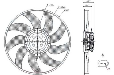 Nissens вентилятор радіатора audi a4 a4 allroad a5 фото №1
