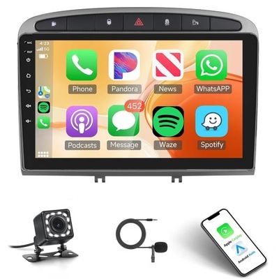 RADIO GPS ANDROID NAVEGACIÓN BT 10-12 PEUGEOT 408 DEDICATED CARPLAY 2GB 64G  