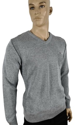 sweter szpic bawełna N22v POLSKI popielaty XL