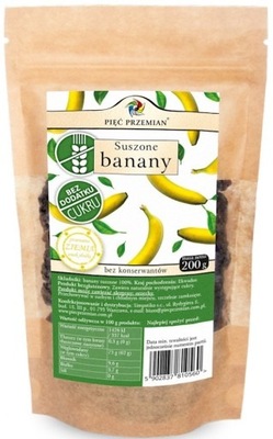 Banany Suszone CHIPSY BANANOWE Przekąska Bez Cukru