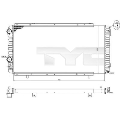 РАДИАТОР, СИСТЕМА ОХЛАЖДЕНИЯ ДВИГАТЕЛЯ TYC 709-0014-R