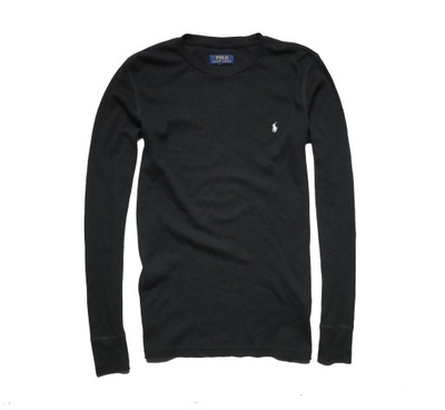Ralph Lauren Polo logo bluza longsleeve lekka bluzka czarna męska L