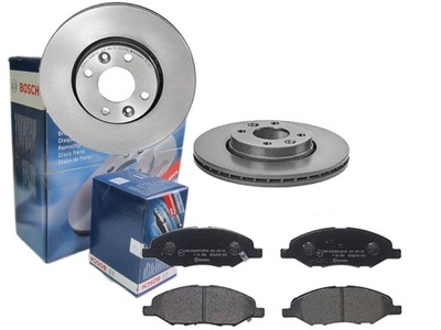 Гальмівні диски гальмівні колодки bosch перед nissan note micra tiida фото №1