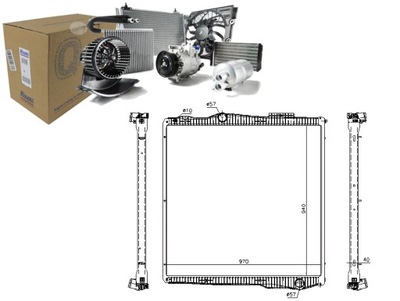 Радіатор двигуна wody scania p g r t dc09.108-dt16.08 03.04- nissens фото №1