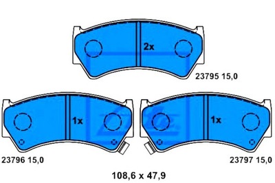 ATE 13.0460-5869.2 КОЛОДКИ HAM.TYL TOYOTA AVENSIS 01-03