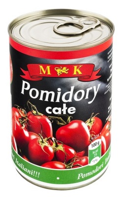 Pomidory całe w puszce w soku pomidorowym MK 400g