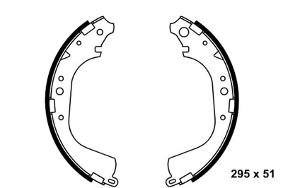 ATE ZAPATAS DE TAMBOR DE FRENADO JUEGO TOYOTA 4 RUNNER 3 HIACE COMMUTER V  