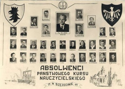 Szczecin. Absolwenci Państwowego Kursu Naucz. 1949