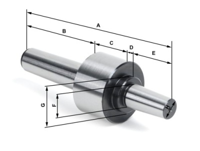 TRZPIEŃ ŁOŻYSKOWANY DO UCHWYTÓW WIERTARSKICH Morse 2