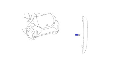 81910-0h030 правая лампа отражающая aygo x фото №1