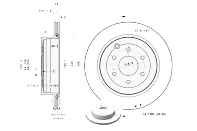 Brembo гальмівні диски гальмівні 2szt nissan pathfinder iii фото №1