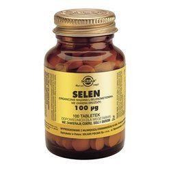 SOLGAR SELEN 100MCG 100 TABLETEK