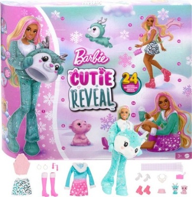 Kalendarz adwentowy Barbie Mattel Cutie Reveal HJX76