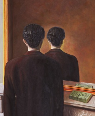 Obraz olejny namalowany ręcznie La Reproduction Interdite - René Magritte