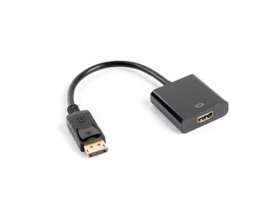 Kabel adapter Lanberg AD-0009-BK DisplayPort M- > HDMI F czarny