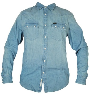 LEE koszula REGULAR blue jeans RIDER SHIRT _ L 40