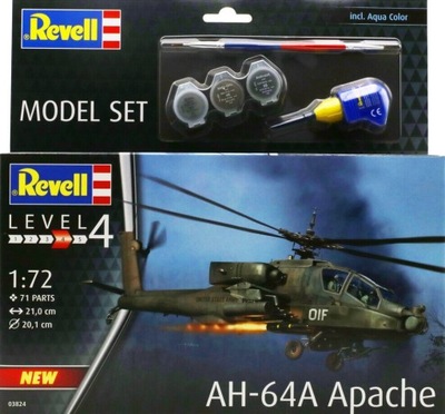 AH-64A Apache Revell 63824 skala 1/72