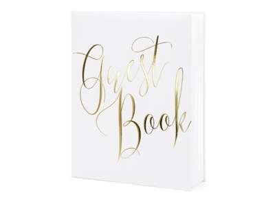 Księga Gości Guest book 20x24,5 cm biała 22 kartki Party Deco