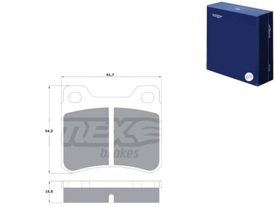 КОЛОДКИ ТОРМОЗНЫЕ TOMEX 10371 ЗАД MERCEDES 123.124 15.5MM TOMEX BRAKES