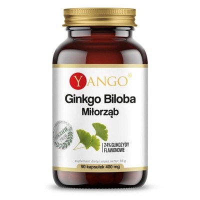 Ginkgo biloba - ekstrakt (90 kaps.) - Yango