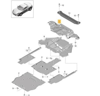 PROTECCIÓN BASTIDOR PARTE DELANTERA PORSCHE BOXSTER 718  