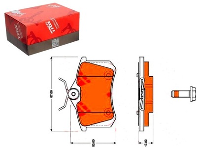 Тормозные колодки тормозные vw задняя golf vento trw фото №1