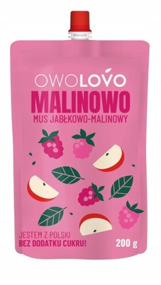MUS Owolovo MALINOWO Jabłko Malina Owocowy 200g