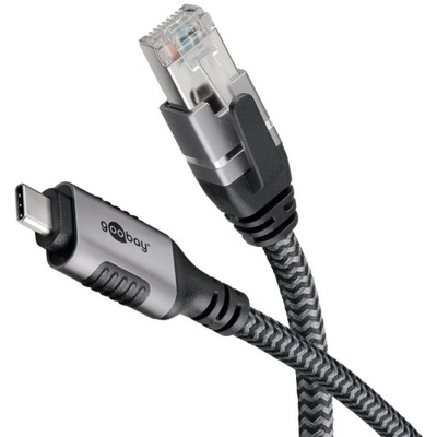 Kabel adapter Ethernet kat.6 FTP USB-C 3.1 (typ A) do RJ45 (8P8C), 15 m