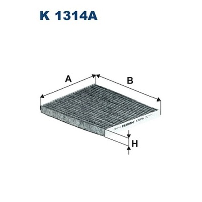 ФИЛЬТР, ВЕНТИЛЯЦИЯ СТОРОНЫ ПАССАЖИРА ФИЛЬТРON K 1314A