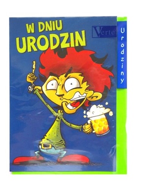 karnet laurka Z HUMOREM okazje URODZINOWA