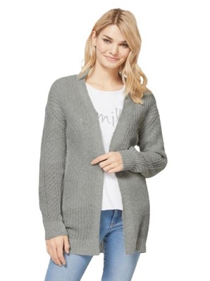 LINEA TESINI SWETER BLEZER Z WEŁNĄ SZARY 40