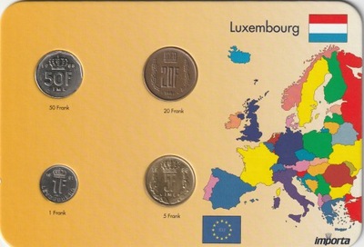 0912 - Zestaw 4 monet Luksemburg