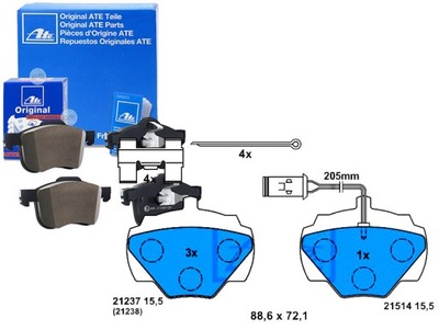 Ate 13.0460-6917.2 набір гальмівних колодок гальмівних, гальма дискові фото №1