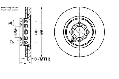 Ate тормозные диски тормозные 2szt. seat cordoba cordoba va фото №1