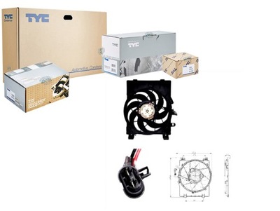 Вентилятор радіатора з корпус opel combo combo фото №1