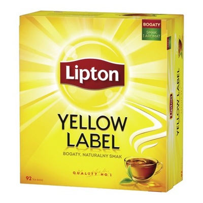 Herbata Lipton Yellow Label Czarna 100 torebek x 2g