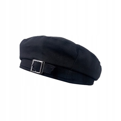 Brytyjski beret w jednolitym kolorze w stylu retro