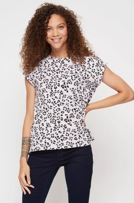 DOROTHY PERKINS T-SHIRT FIOLETOWY WZORZYSTY 40 PTD