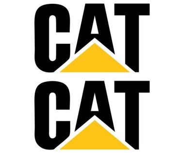 PEGADURA INSCRIPCIÓN LOGOTIPO CATERPILLAR PARA 15CM 2 PIEZAS  