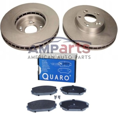 Acura mdx 2001-2005 2x тормозные диски + тормозные колодки тормозные перед фото №1