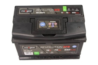 BATTERY 12V 70AH/650A L- 278X175X175 EFB FOR POJAZDOW FROM START/STOP  