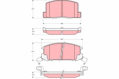 КОЛОДКИ HAM. TOYOTA T. MR 2 1,6-2,0 16V 84-07