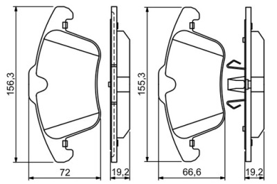 Bosch 986 494 209 набір гальмівних колодок гальмівних фото №1