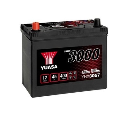 АКУМУЛЯТОР YUASA YBX3057 45 AH 400A 12V L+ MOŻLIWY DOWÓZ МОНТАЖ