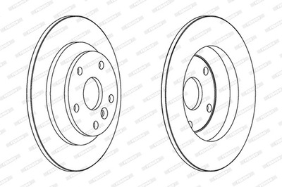 ГАЛЬМІВНІ ДИСКИ ГАЛЬМІВНІ ЗАД FERODO DDF1616C