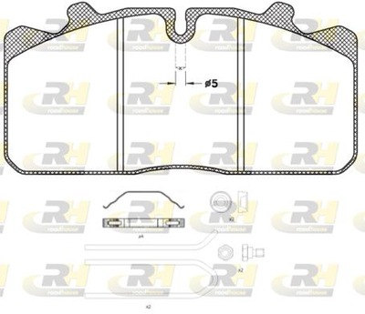 246544 ROADHOUSE ZAPATAS DE FRENADO DAF LF/MAN 2000 2000< PIEZAS ROADHOUSE  